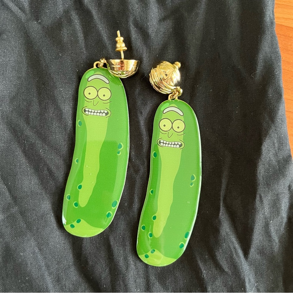 GCDS Pickle Rick Drop Earrings